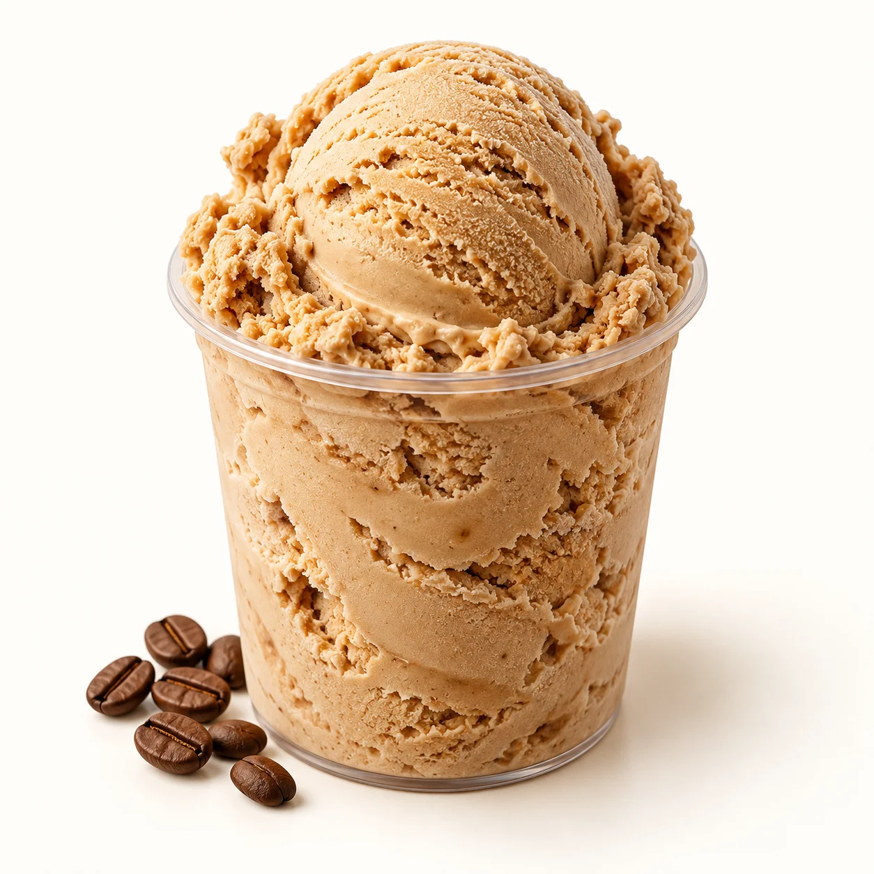 Styled illustration of Coconut Cream Coffee in a clear pint